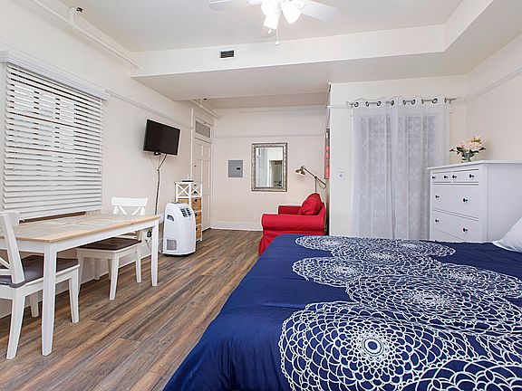 A typical unit with a full kitchen.
