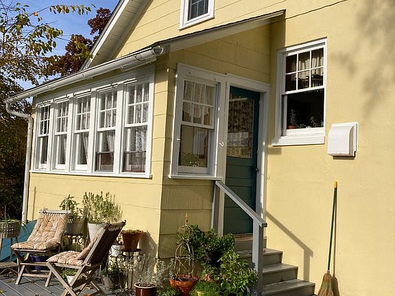 Back deck and entrance to sun room.