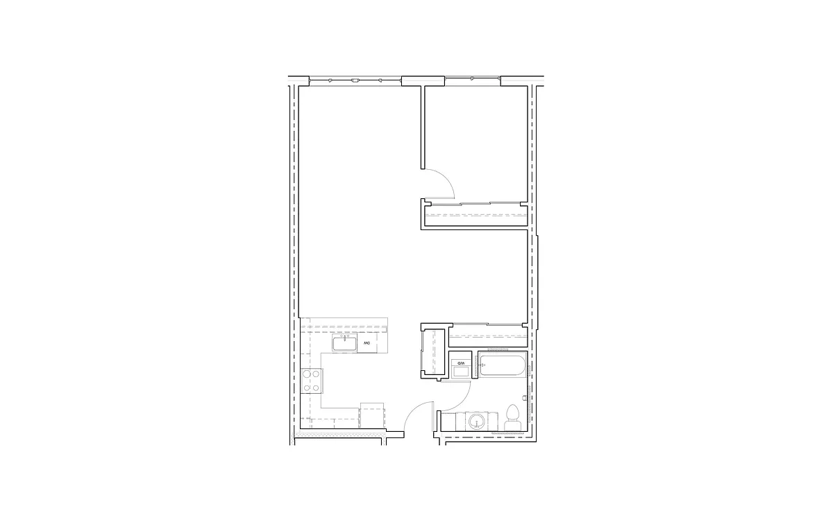 Floor plan 1 Bed/1 Bath-CI5