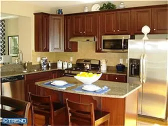 Kitchen with all stainless steel appliances