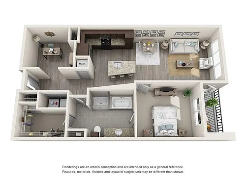 Floor plan Gleam with Study 1x1