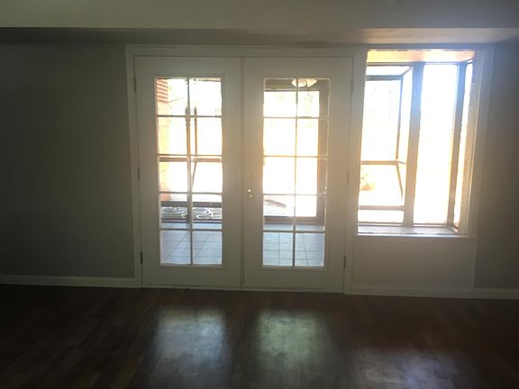 view from living room to backyard