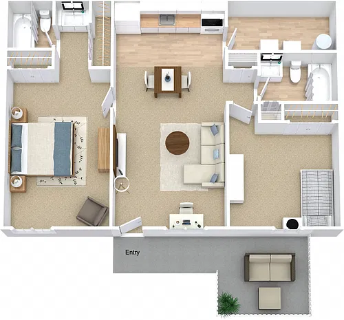 Floor plan Two Bedroom / Two Bath