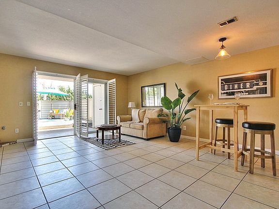 tiled living/dining area
