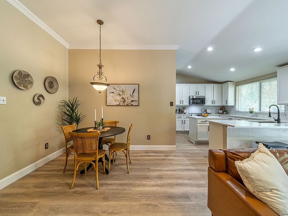 Dining area open to living area and kitchen