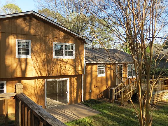 Partial back view of house 