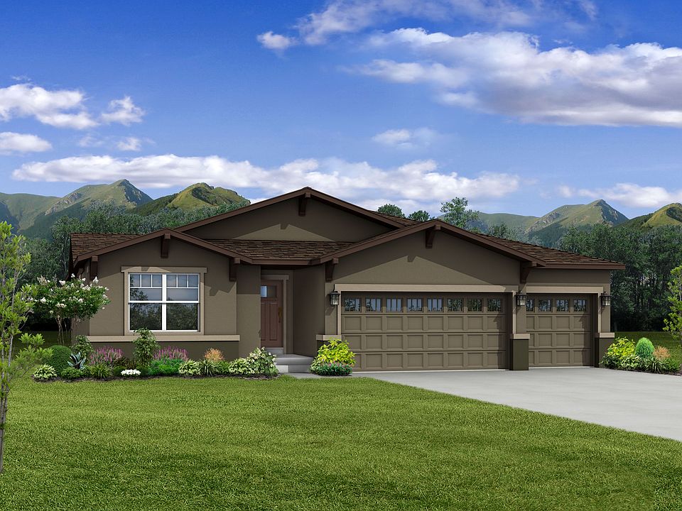 The Ellingwood ranch home with 3-car garage Rendering of home under construction