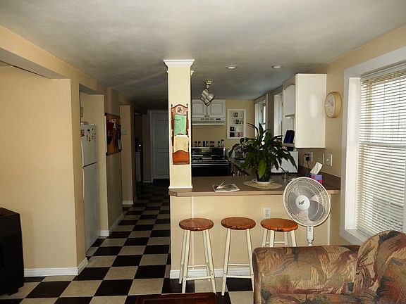 View into kitchen
