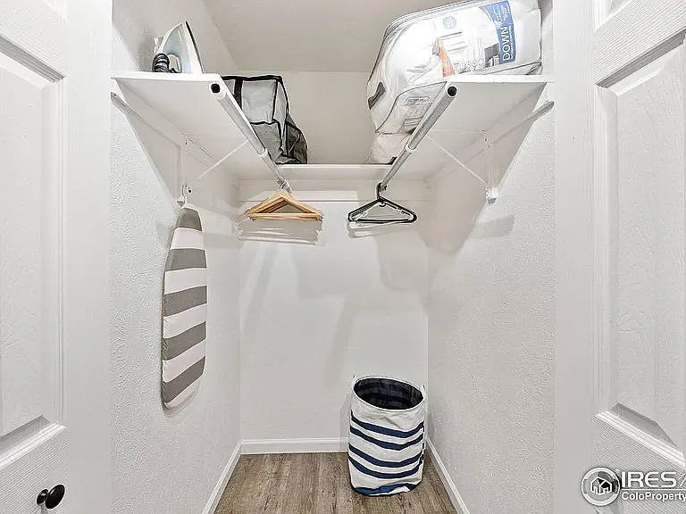 Spacious walk-in closet