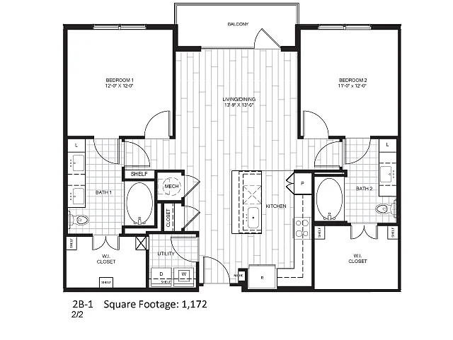 Floor plan B2 Renovated