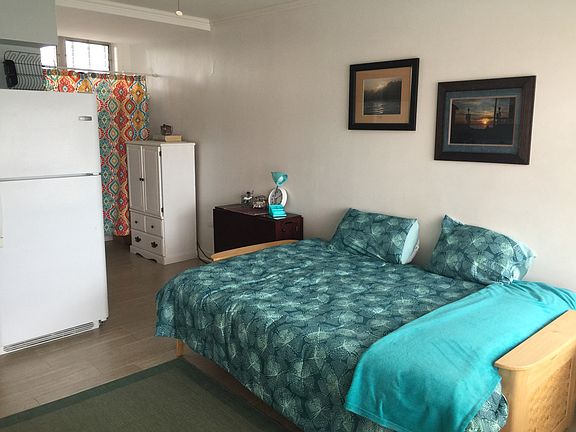 Queen bed and charming decor