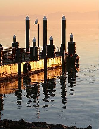 Walk to the bay and ferry