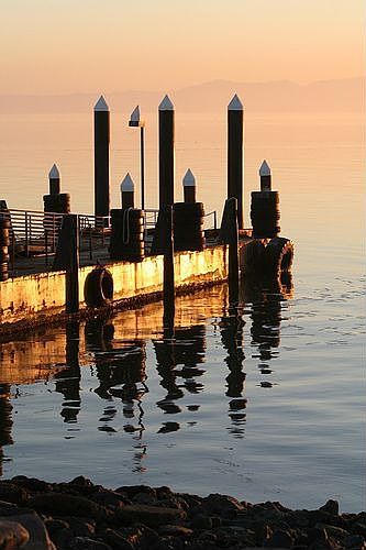 Walk to the bay and ferry