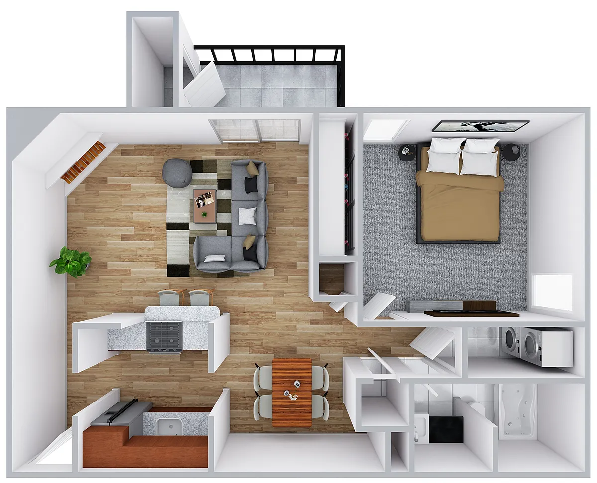 Floor plan 1 BEDROOM DELUXE