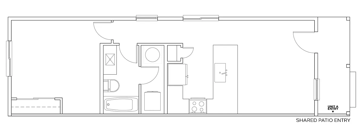 Floor plan 1x1 - 613 sqft - A1