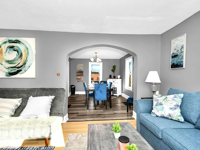 Sunny Living Room for relaxing and entertaining.