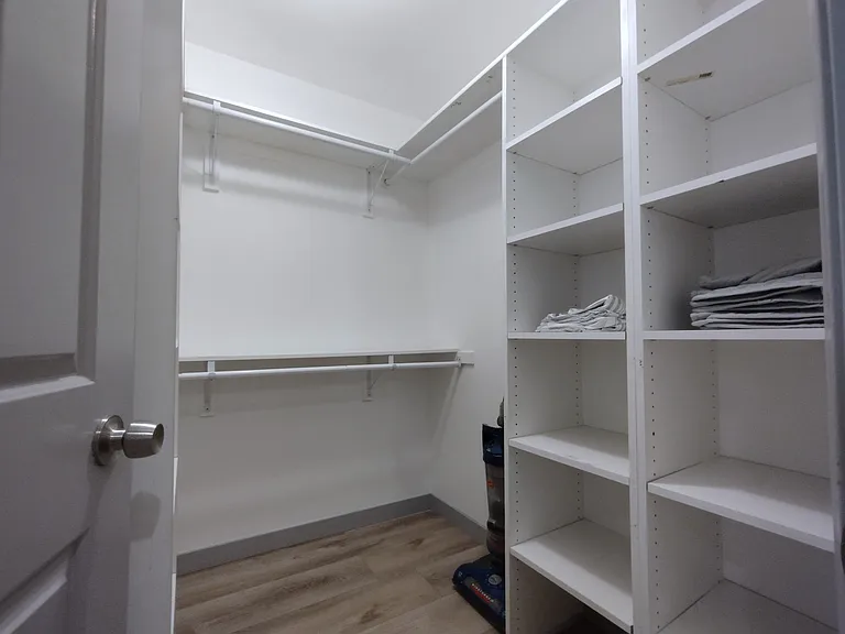 Walk in, shelved closet