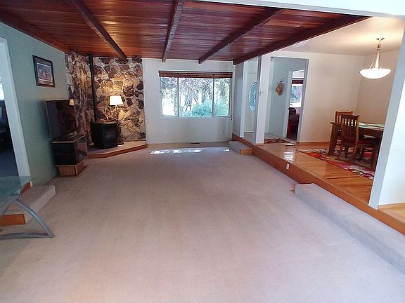 Living room, pellet stove