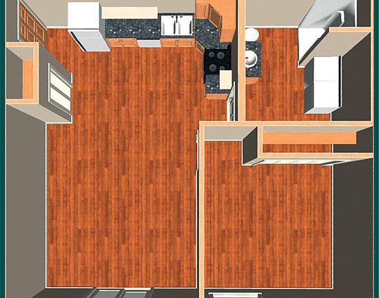1 Bedroom Layout