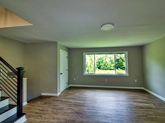 Lower level with beautiful country views. Window looks out towards a peaceful pond.