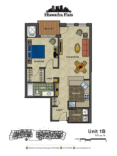 Floor plan 1B
