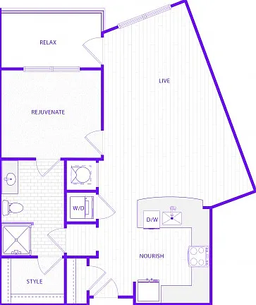One Bedroom One Bath (857 SF) One Bedroom One Bath (857 SF)