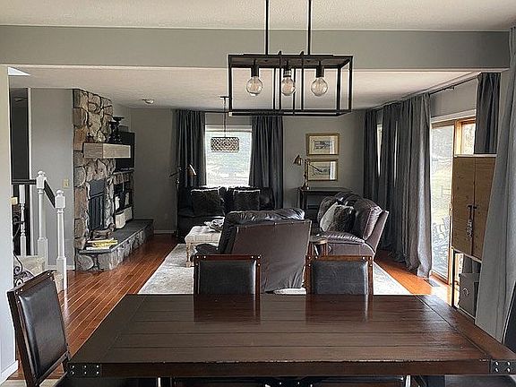 Kitchen into living room