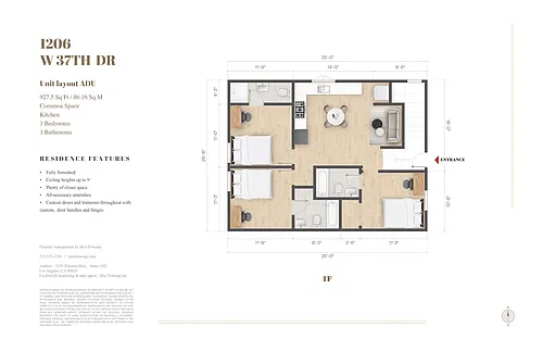 Floor plan Private Ensuite Room at 1206 Student Co-Living