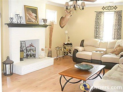 Spacious Den w/fireplace