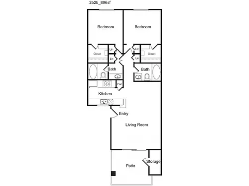Floor plan 2B Classic