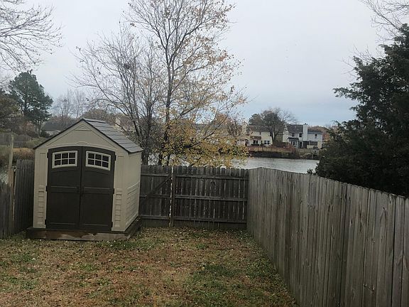 Backyard overlooking lake