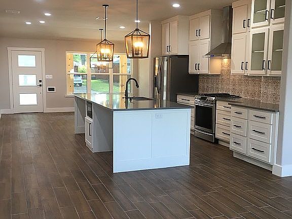 Open kitchen, living, dining