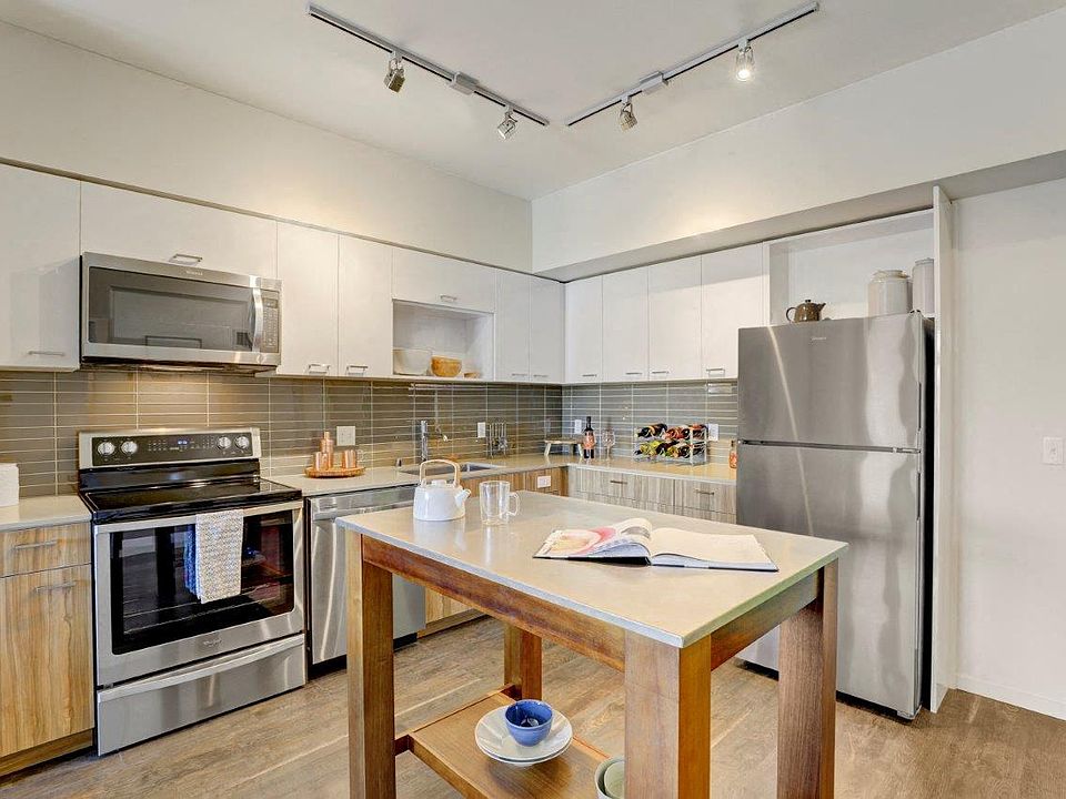Sparc Apartments Model Kitchen and Island
