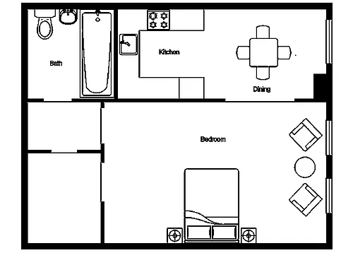 Floor plan Studio L