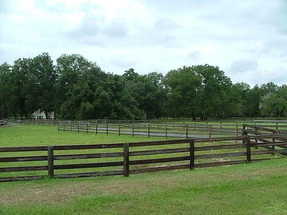 view from the road looking down to the house