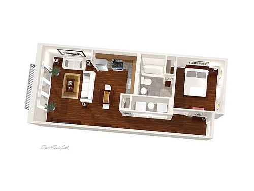 Floor plan 1 bed unit floor plan