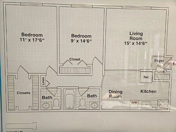 Floor plan Two Bedroom