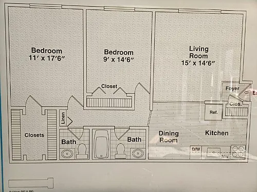 Floor plan Two Bedroom