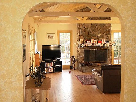 Family room entrance from kitchen