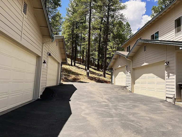 Property driveway and garages