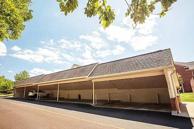 Your own car port space plus lots of overflow parking.
