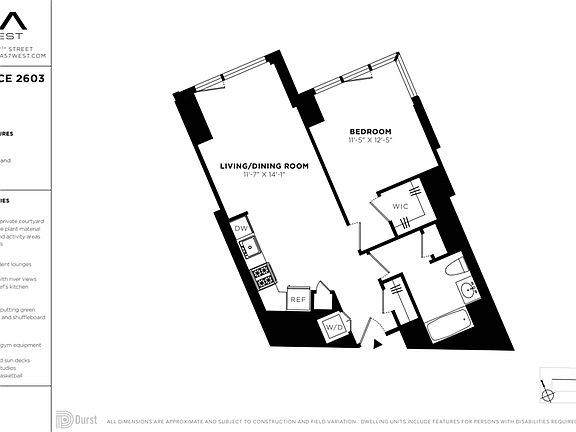 2nd image of 625 W 57th St APT 2603