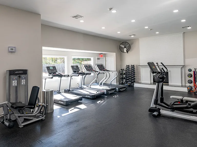 Fitness centers provide free weights, cardio and strength training equipment