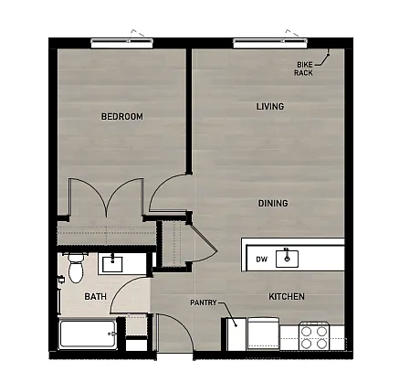 Floor plan 1X1 C 60