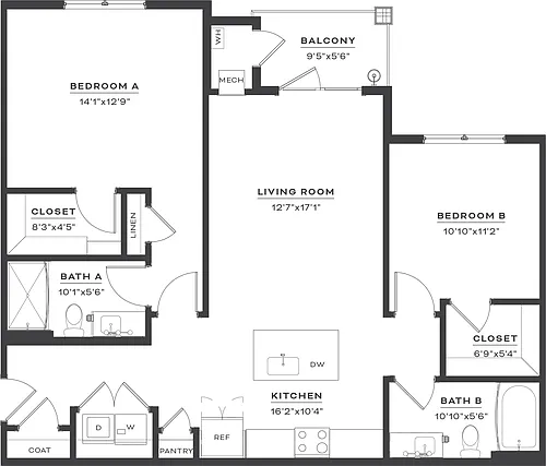 Floor plan B3