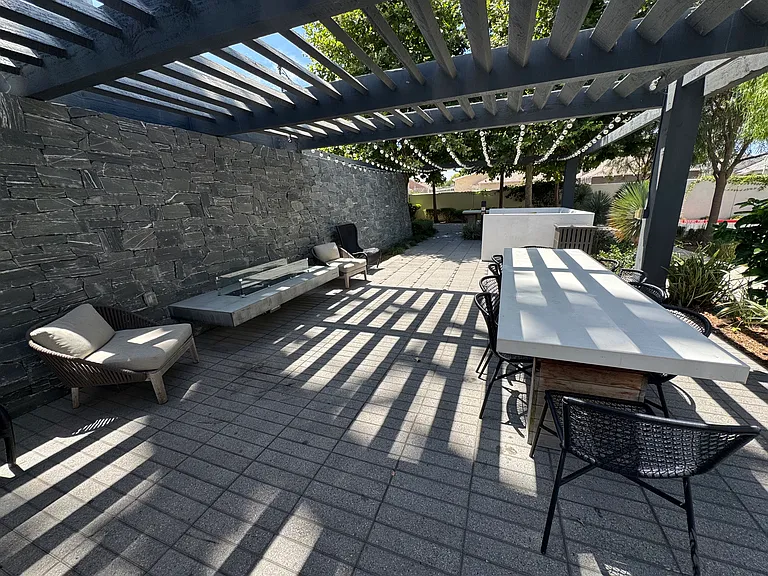 Community dining area and firepit