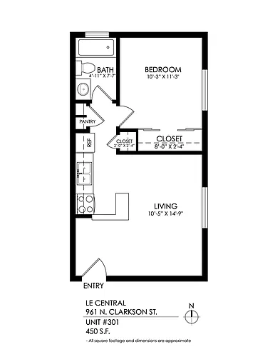 Floor plan 1 Bedroom