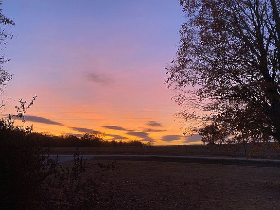 sunset off front porch