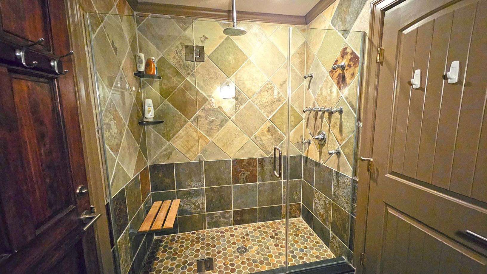  First floor full bathroom with exterior door to outside