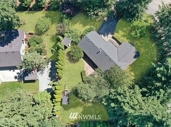 Aerial view of home.